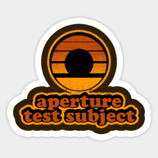 70s Aperture Test Subject Sticker